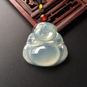 (超值推荐)冰种淡晴水玉佛胸坠