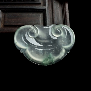 （超值推荐）冰玻种飘花如意挂件