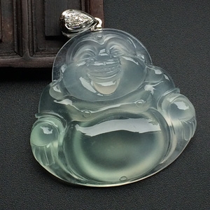 （超值推荐）冰玻种晴水玉佛挂件