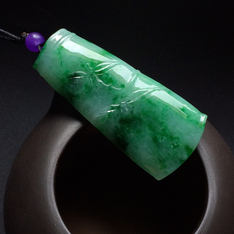 （超值推荐）糯冰种飘翠节节高挂件