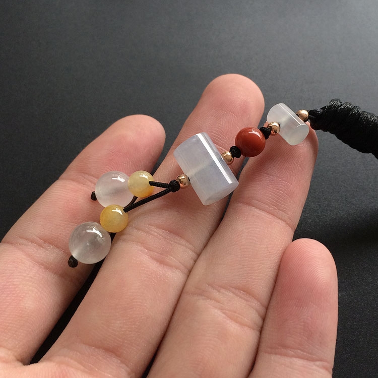 （超值推荐）冰种淡紫罗兰花形挂件