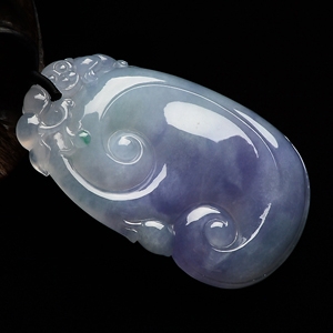 （超值推荐）糯冰种淡春带彩如意挂件