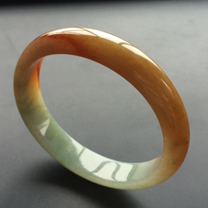 (超值推荐)糯冰种晴水红黄翡贵妃镯(56.8mm-50.7mm)