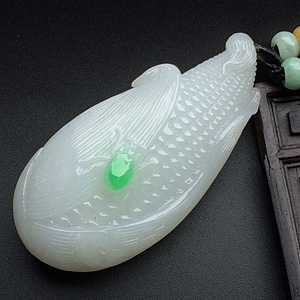 （超值推荐）糯冰种飘翠多子多福挂件