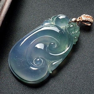 （超值推荐）冰种紫罗兰飘花如意挂件