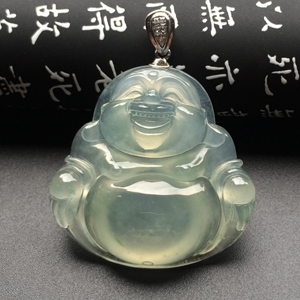 （超值推荐）冰种略飘花玉佛挂件