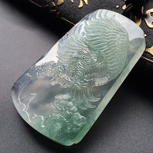 （超值推荐）冰玻种晴水大展宏图挂件