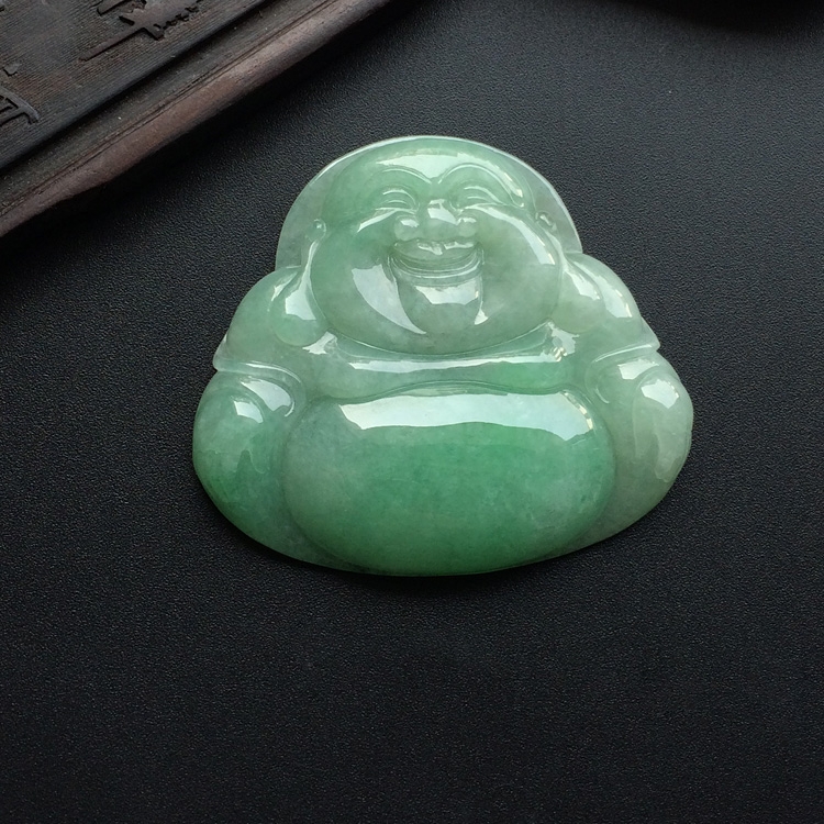 (超值推荐)糯冰种豆色玉佛挂件