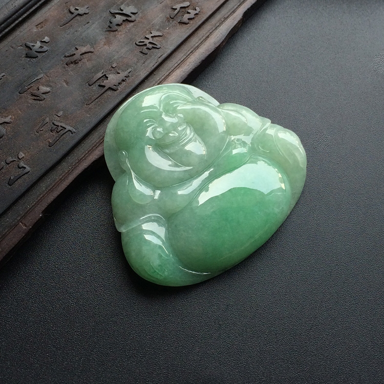 (超值推荐)糯冰种豆色玉佛挂件