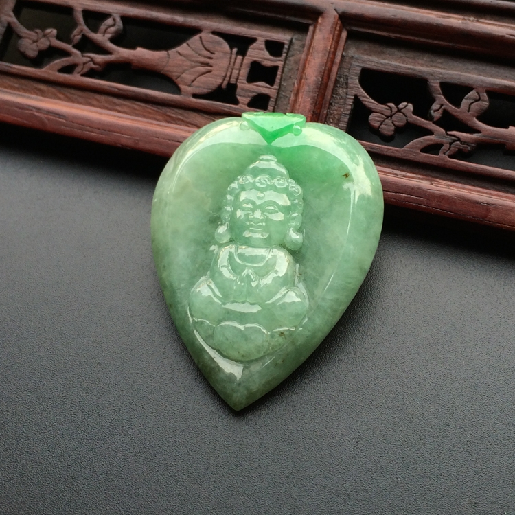 （一口价扫货）糯冰种飘翠宝宝佛挂件