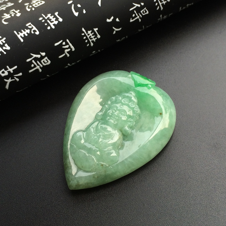 （一口价扫货）糯冰种飘翠宝宝佛挂件