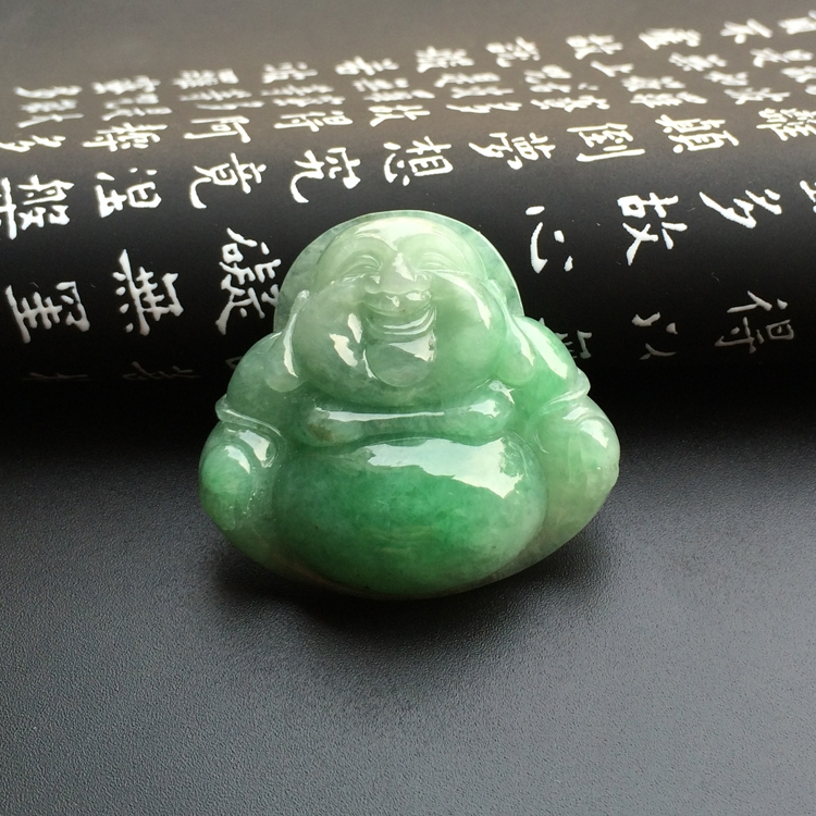 （一口价扫货）糯冰种豆色玉佛挂件