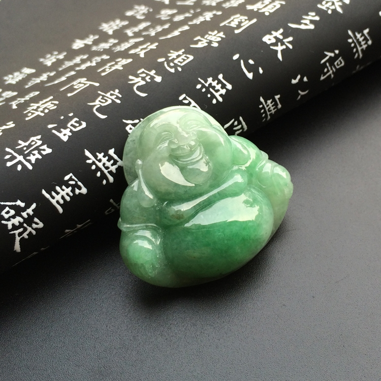 （一口价扫货）糯冰种豆色玉佛挂件