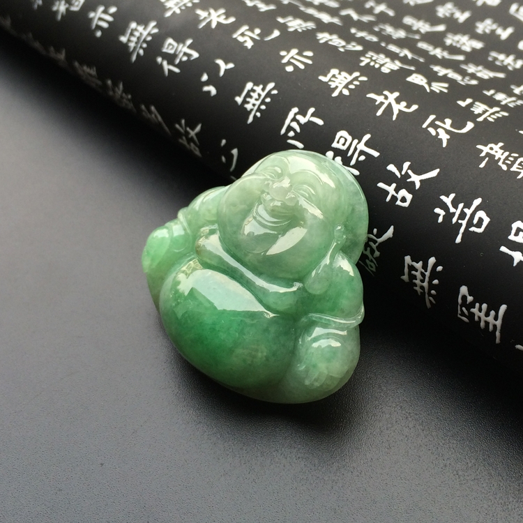 （一口价扫货）糯冰种豆色玉佛挂件