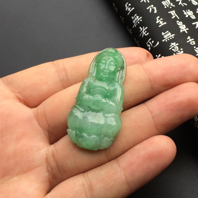 （一口价扫货）糯冰种豆色观音挂件