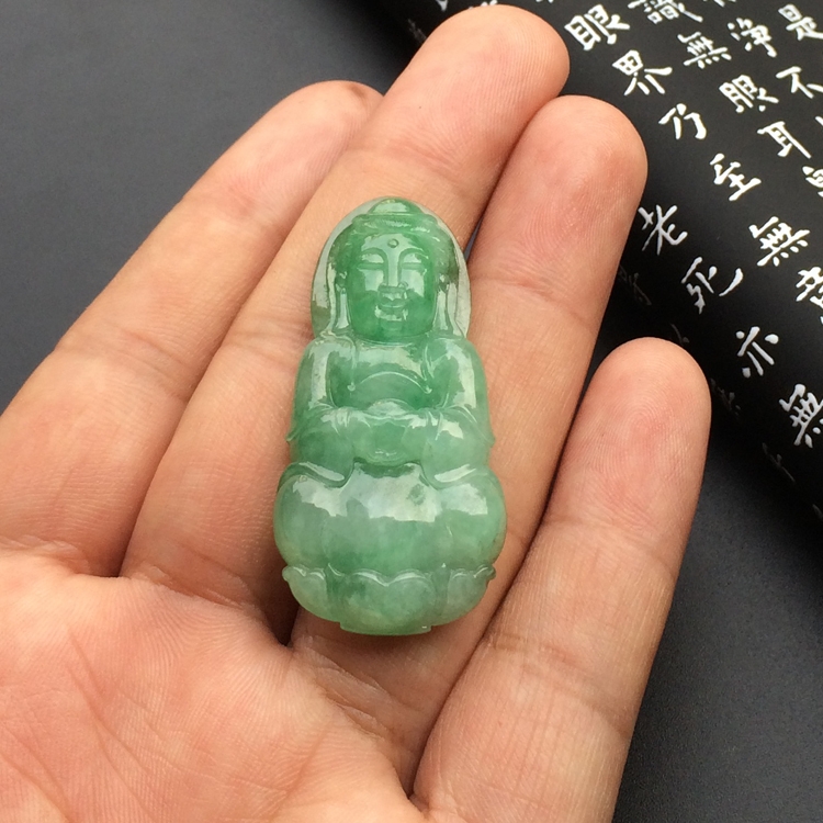（一口价扫货）糯冰种豆色观音挂件