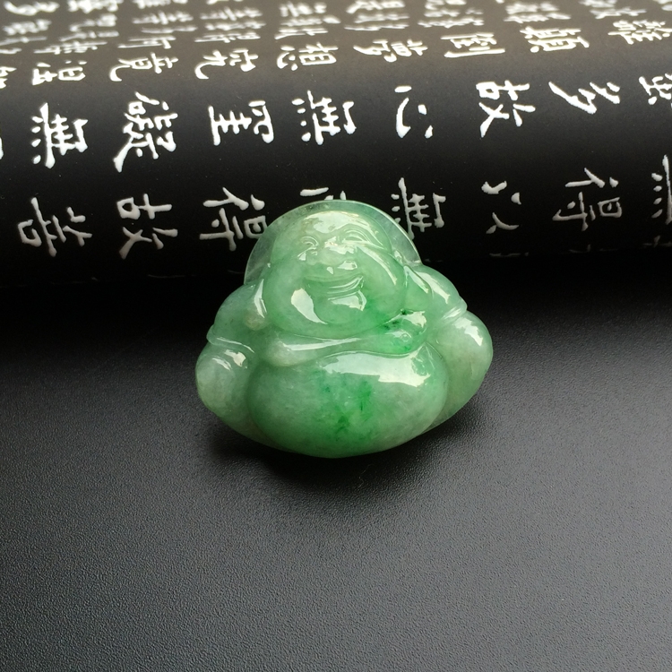 （一口价扫货）糯冰种飘翠玉佛挂件
