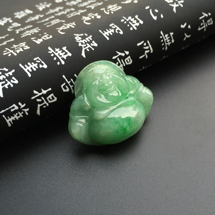 （一口价扫货）糯冰种飘翠玉佛挂件