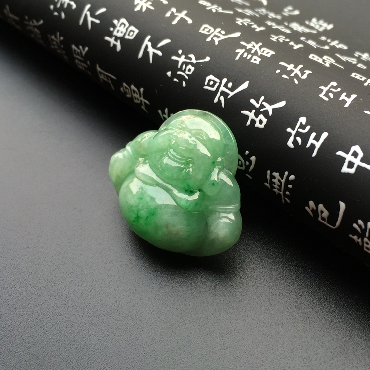 （一口价扫货）糯冰种飘翠玉佛挂件