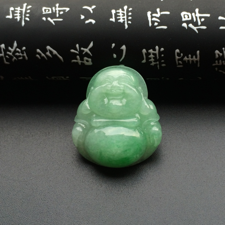 （一口价扫货）糯冰种略飘翠玉佛挂件