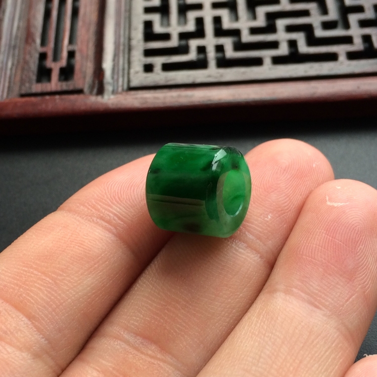 (超值推荐)糯冰种翠色路路通挂件(一对)