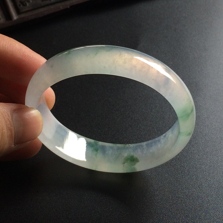 （超值推荐）冰种飘花贵妃镯（55mm-48.6mm）