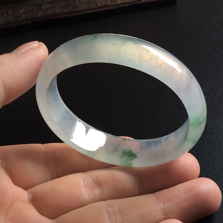 （超值推荐）冰种飘花贵妃镯（55mm-48.6mm）