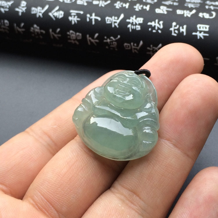 冰种晴水玉佛挂件