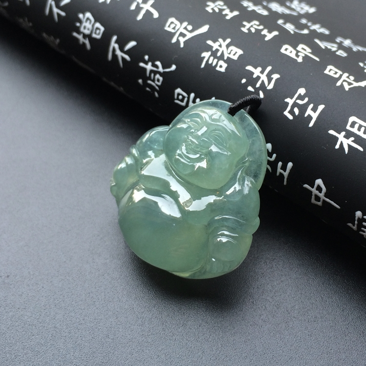 冰种晴水玉佛挂件