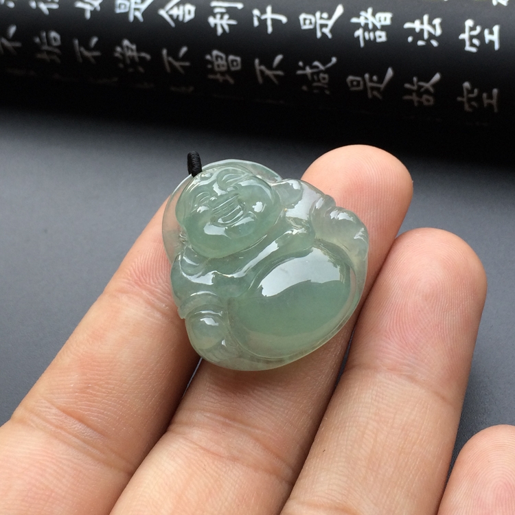 冰种晴水玉佛挂件