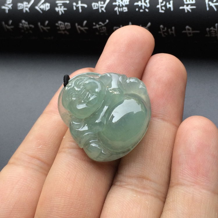 冰种晴水玉佛挂件