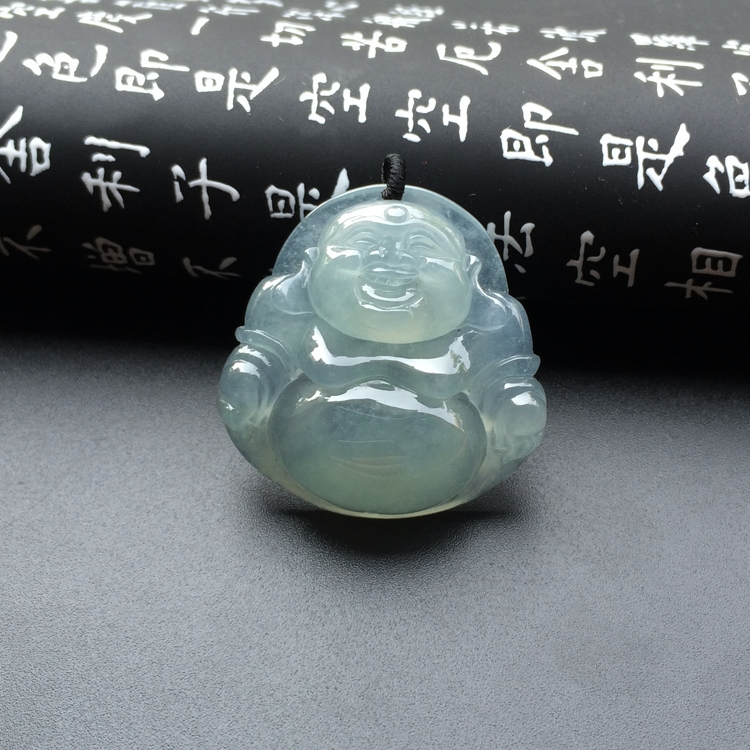 冰种晴水玉佛挂件