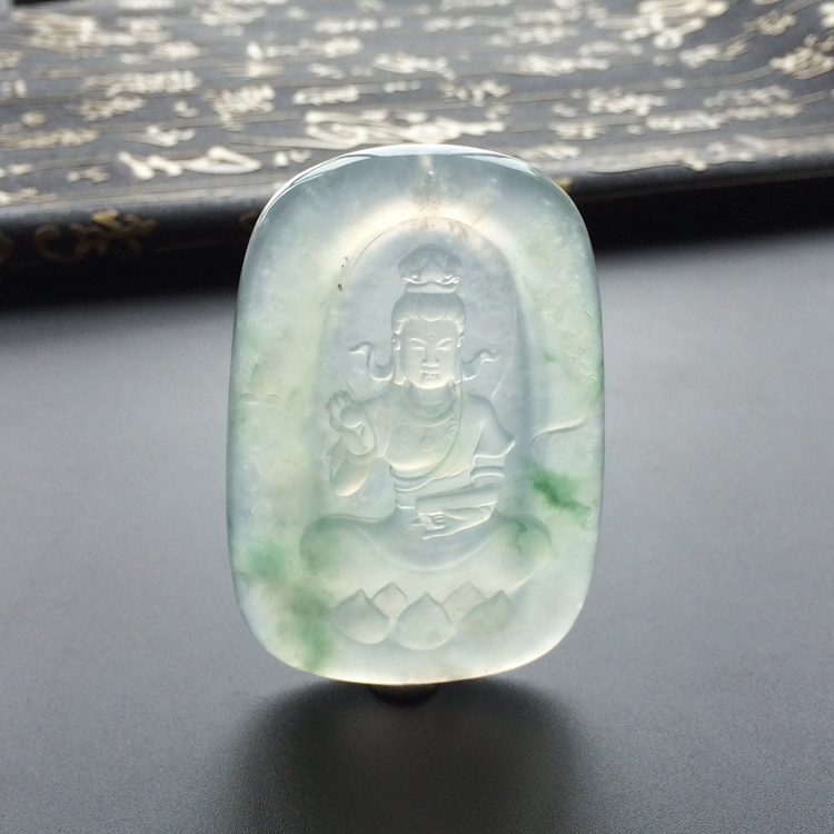 (超值推荐)冰种飘花观音挂件