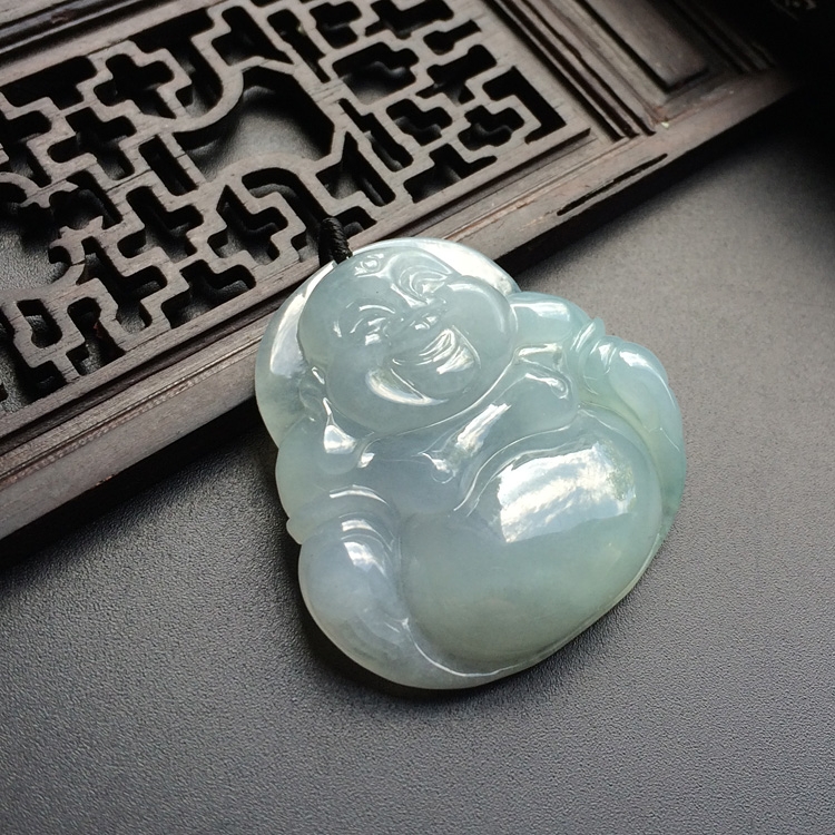 （超值推荐）糯冰种淡晴水玉佛挂件