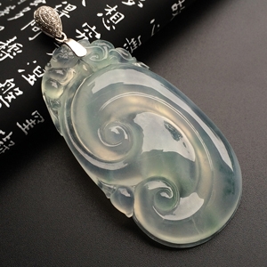 （超值推荐）冰玻种飘花如意挂件