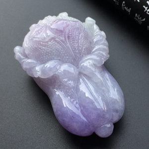 糯冰种紫罗兰白菜挂件/手玩件