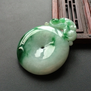 (超值推荐)糯冰种飘翠仿古平安挂件