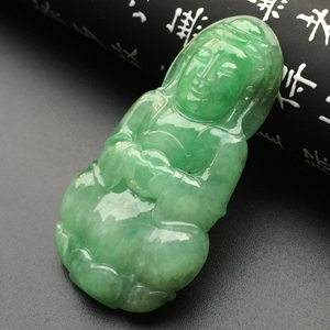 （一口价扫货）糯冰种豆色观音挂件