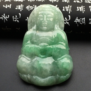（一口价扫货）糯冰种豆色观音挂件