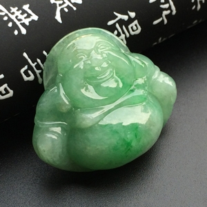 （一口价扫货）糯冰种飘翠玉佛挂件