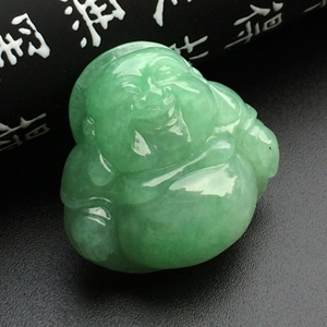 （一口价扫货）糯冰种豆色玉佛挂件