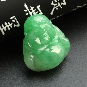 （超值推荐）糯冰种豆色玉佛挂件