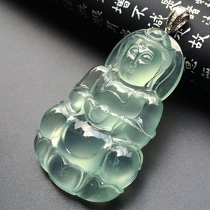 （超值推荐）冰玻种晴水观音挂件