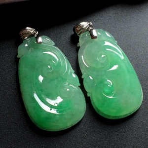 （超值推荐）糯冰种翠色如意挂件（单价）