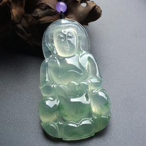 (超值推荐)冰种飘花观音挂件
