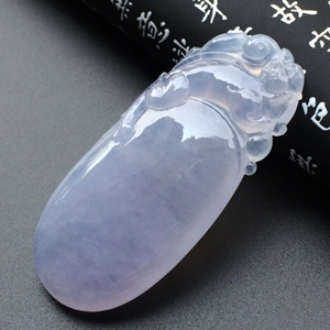 冰种淡紫罗兰有求必应挂件