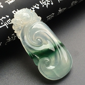 （超值推荐）冰种飘花如意挂件