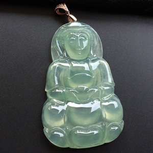 冰种晴水观音挂件