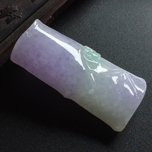 糯冰种紫罗兰节节高挂件