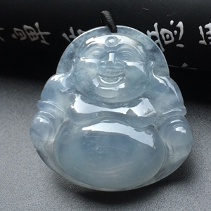 冰种淡晴水玉佛挂件
